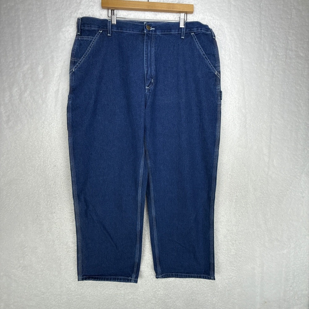Carhartt B113 Darkstone DST Denim Loose Fit Tapered Leg Mens Jeans 42X30 NWT NOS - Picture 2 of 12